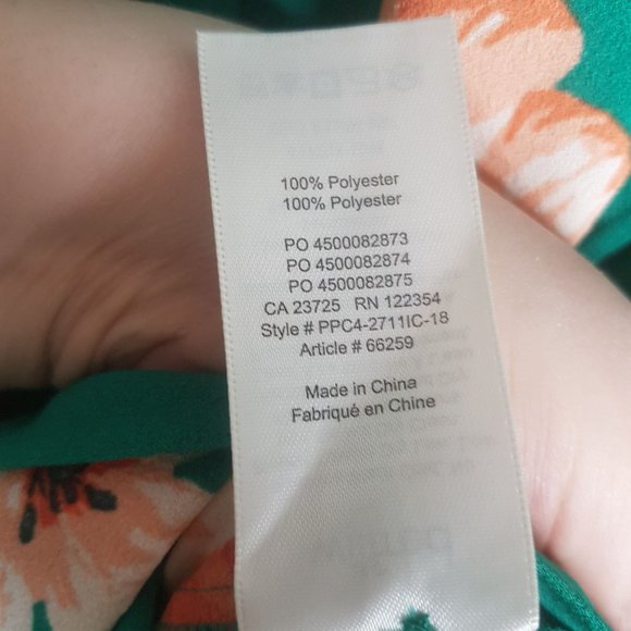 Aritzia Wilfred Lilia Green Floral Wrap Blouse - Picture 6 of 6